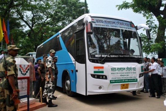 Kolkata bus reached Tripura capital via Dhaka on a trial run